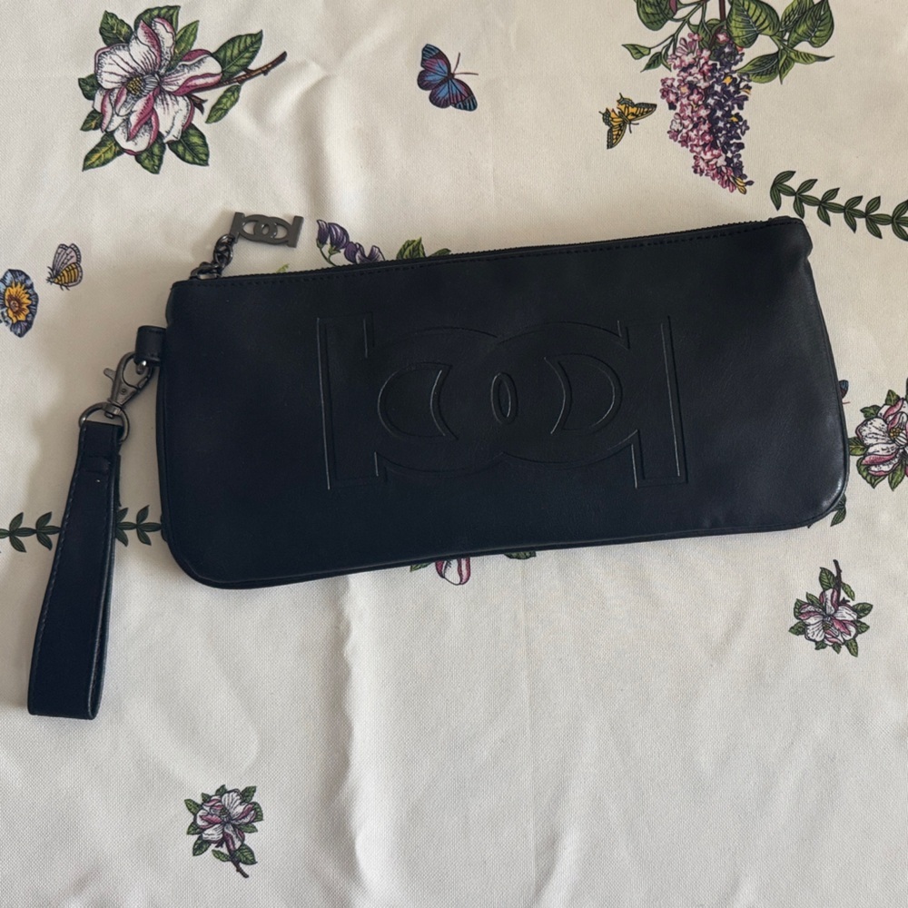 bebe Black Clutch Wristlet